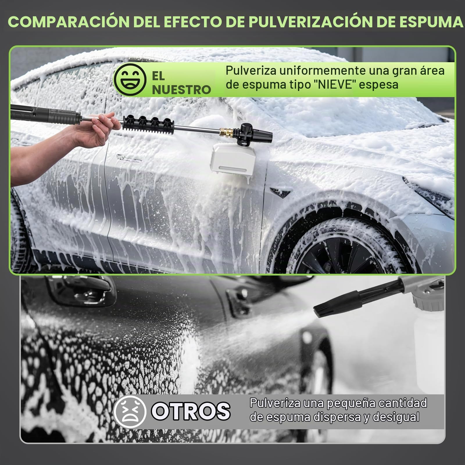 Hidrolimpiadora, presión: máx. 200 Bar, Caudal máx: 540 l/h Consumo 2000W | para Automóviles Y Superficies Externas, pistola y manguera de alta presión, boquilla turbo, lanza pulverizadora