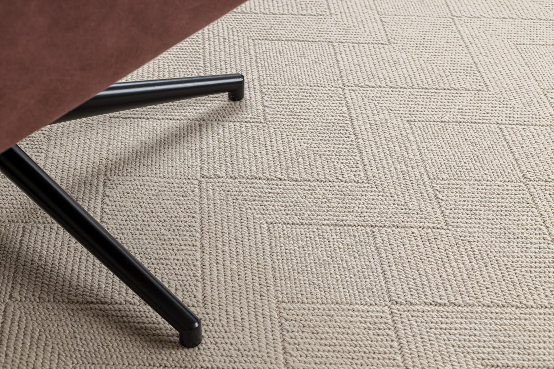 rugsx Tappeto in lana VILLA tappeto piatto tipo sisal beige 200x300 cm
