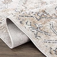 Vista 6 de Hauteloom Mudgee - Alfombra de pasillo de cocina, tradicional, marrón, carbón, melocotón, 2 pies 7 pulgadas x 7 pies 3 pulgadas