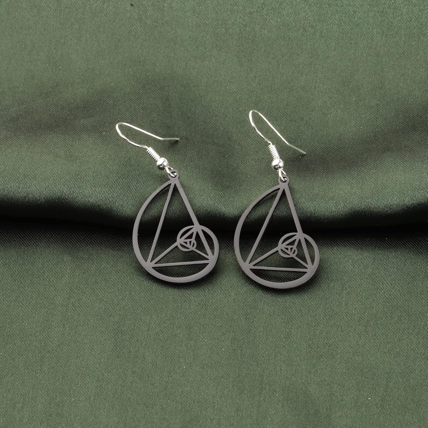 PLITI Golden Ratio Earrings For Math Lover Fibonacci Spiral Gift Sacred Geometry Math Jewelry Mathematician Gift