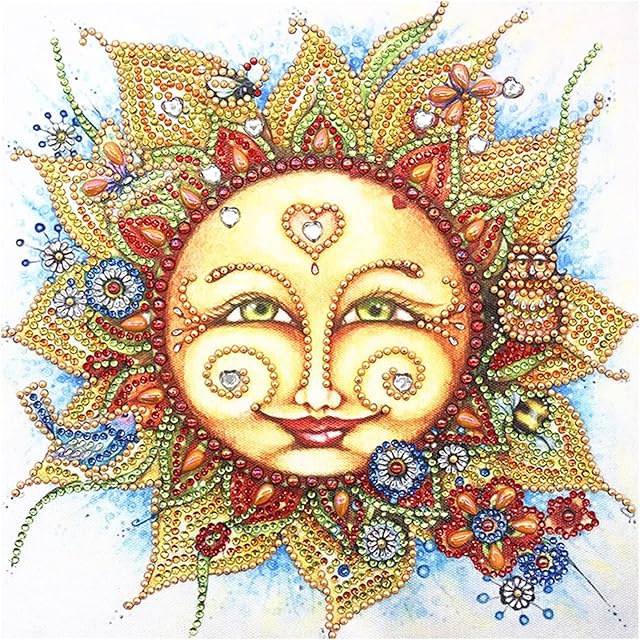 Diamond Painting Kits for Adults and Kids, Full Drill Crystal Rhinestone Embroidery Arts Crafts for Women, Home Wall Decor 30 x 40cm/11.8'' x 15.7'' (Smile Sun)
