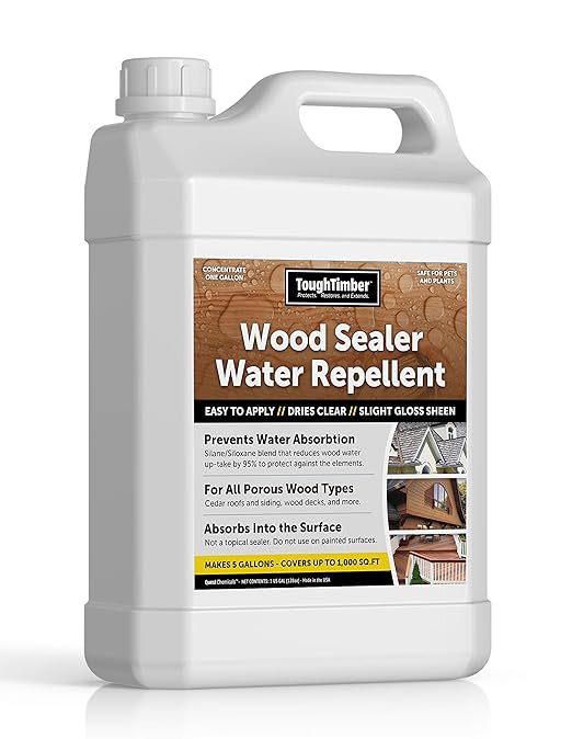 ToughTimber (Covers Up to 1,000 SqFt) Waterproof Deck Sealer, Wood