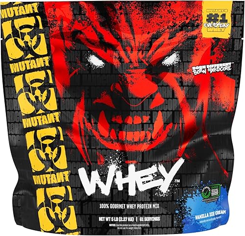 Mutant Whey - Mezcla de proteína de suero en polvo Muscle Building en excelentes sabores y enriquecido con enzimas para una nutrición óptima, 5