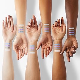 evpct 4Pcs Cream Eyeshadow Pencil Bulk Stick Set for Eyes Waterproof Pearl White Pearl Black Violet Purple Royal Blue Shimmer Metallic Eyeshadow Crayon Stick sombras en crema para ojos