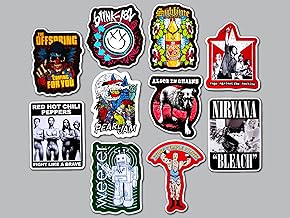 90's Alternative Rock Band Sticker Pack (10 Stickers) Set 12 Grunge alt Punk Rock Retro Vinyl Decal Waterproof Collectible Album Art Laptop Expressive Nostalgic subculture Music Inspired Edgy Gift