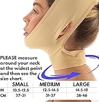 Vista 7 de Vendaje de compresión poscirugía para el cuello y la barbilla, más delgado para la cara, ajuste de la papada, cobertura del cuello, correa