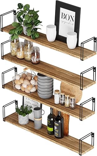 Wallniture Avila - Estantes flotantes para pared, organización de despensa de cocina y estantes de almacenamiento, estantes de pared para