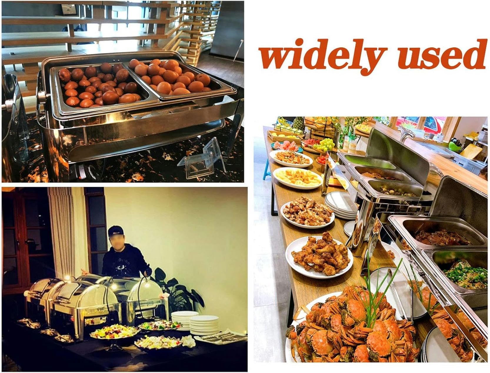 Calentador de alimentos para catering, calentadores y servidores de buffet de 9 litros, soporte comercial para alimentos, suministros de catering para mantener los alimentos frescos y deliciosos, 600