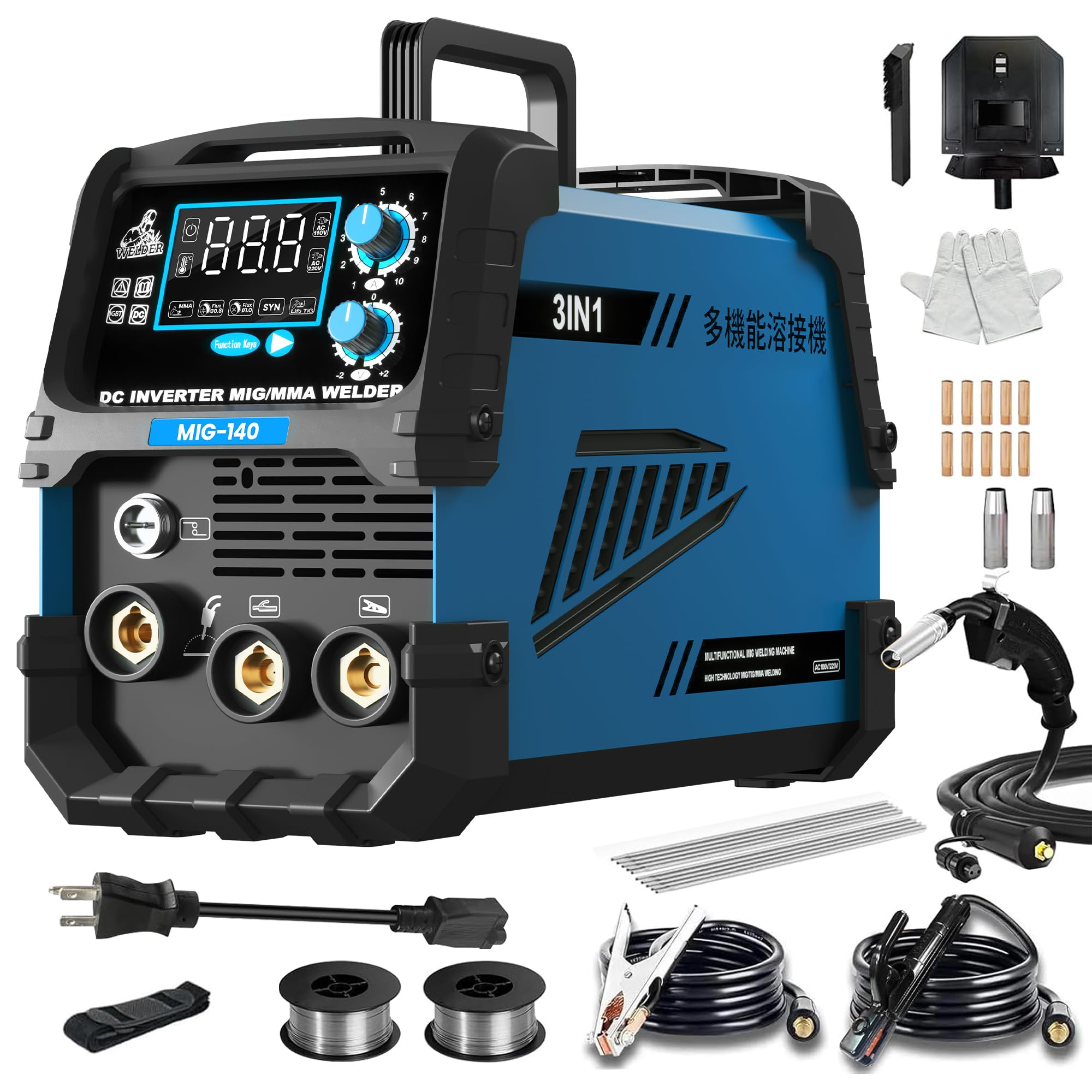 Amazon | 溶接機 MAZOT 半自動溶接機 100V/200V兼用 最大出力140A 1台3