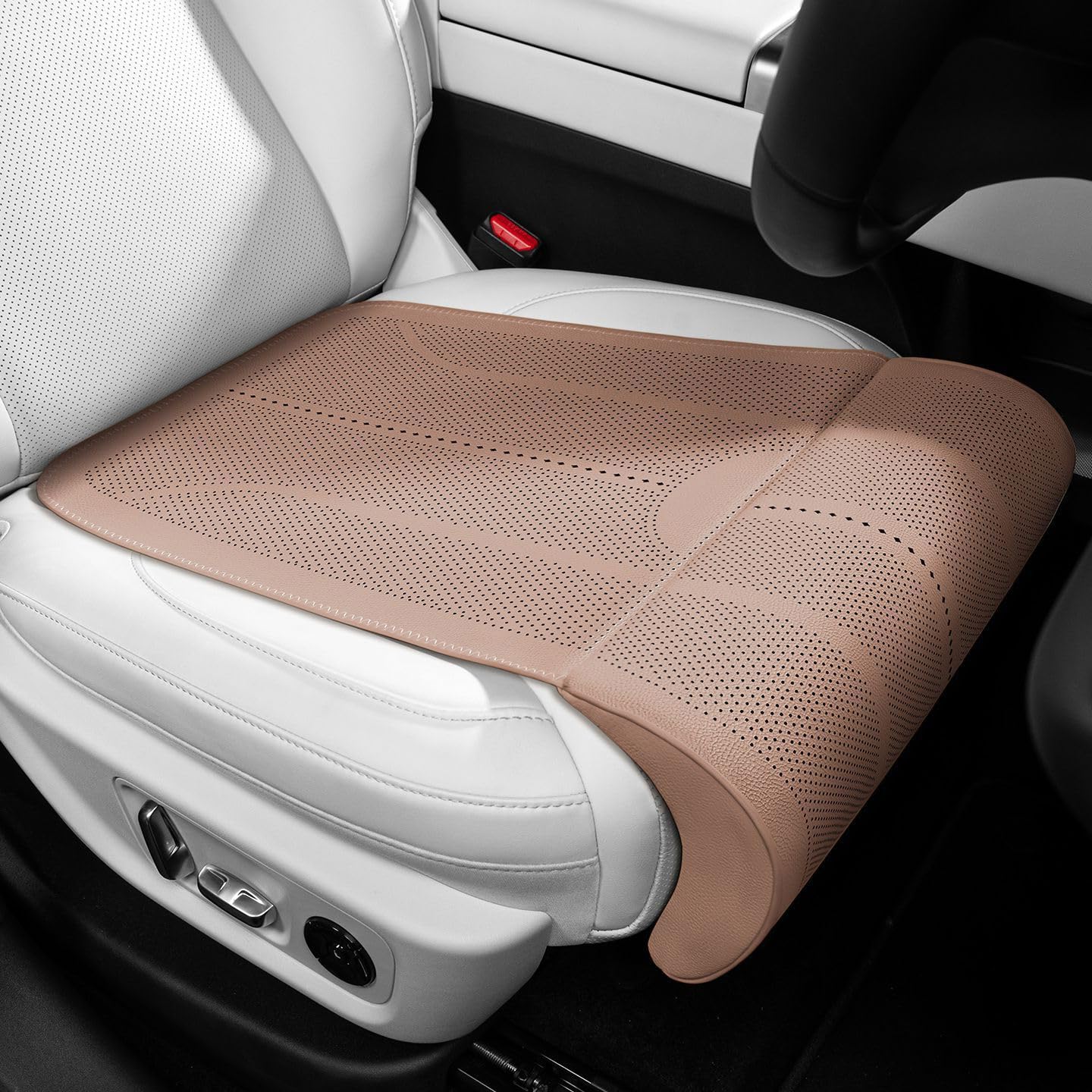 Extension de siège auto en cuir PU marron pour sublimer votre Hyundai Kona