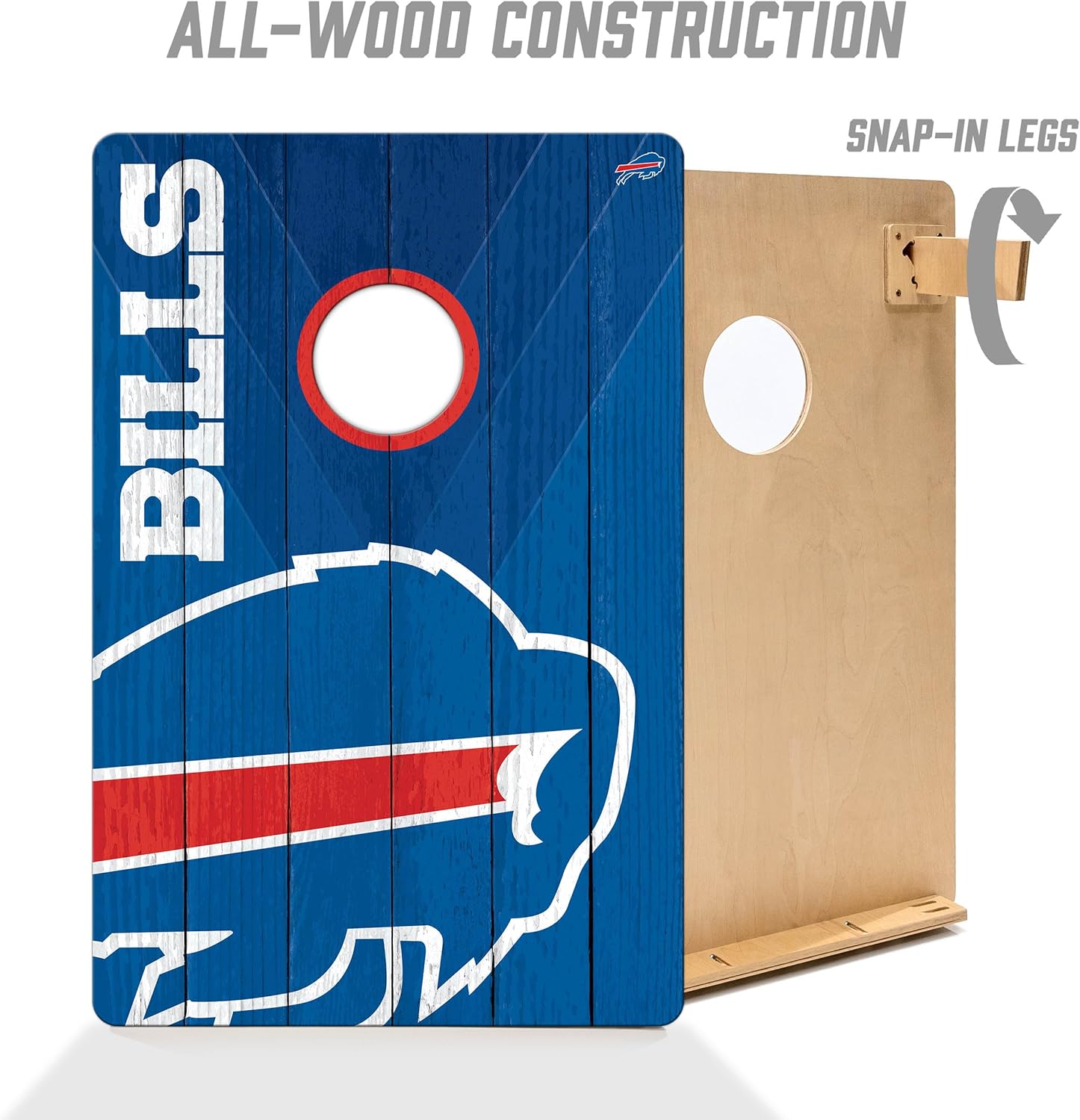 YouTheFan NFL 2’ x 3’ Wood Cornhole Game with Logo Bags