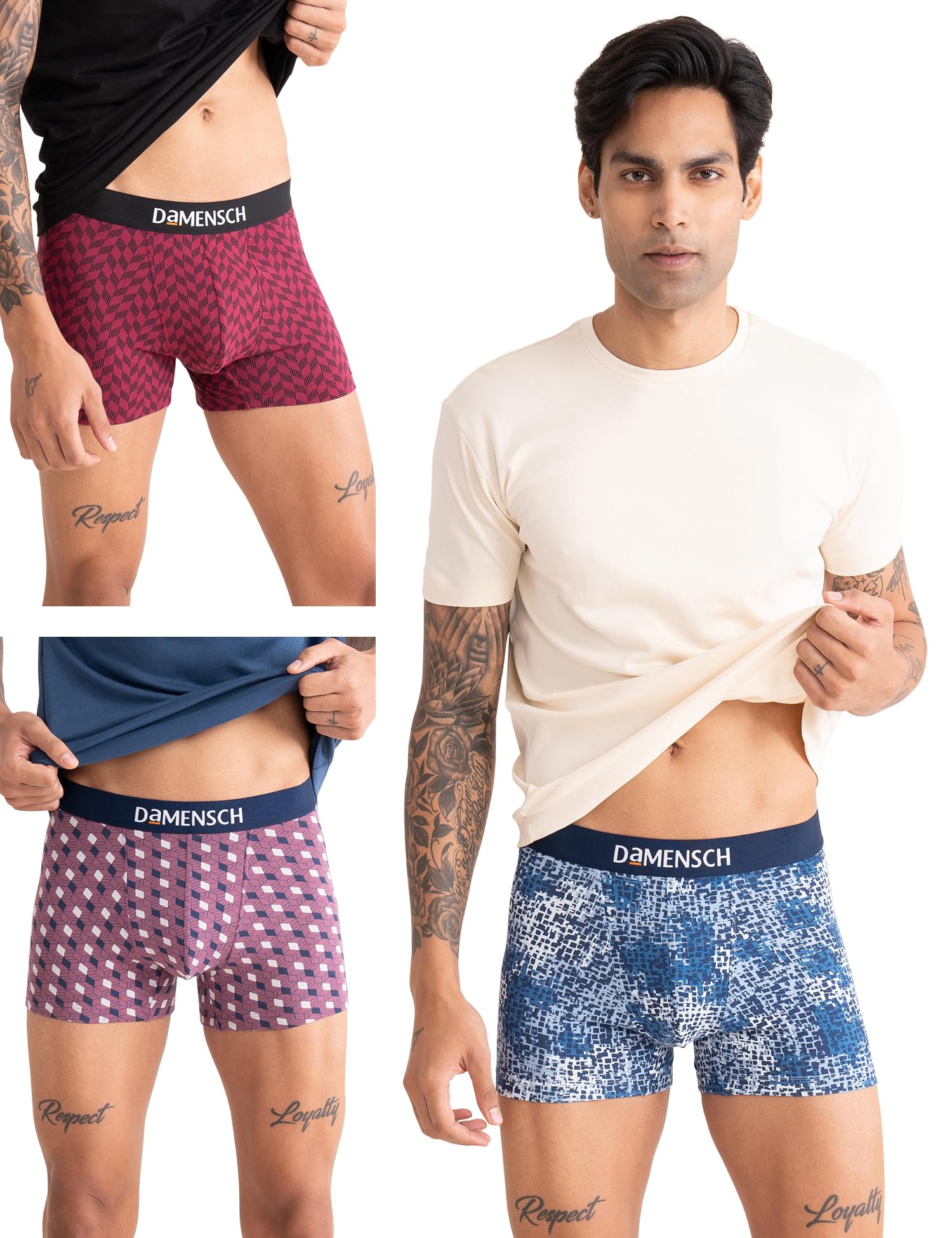Men Deo-Cotton Trunk Pack, Anti-Bacterial Moisture Wicking Trunk (Pack of Assorted Prints & Colours I Color & Print May Vary)-image-30