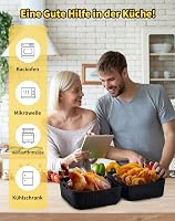 aBlumen 5,2L Sütőtálca Ninja AF500EU 10,4L Airfryerhez - Szilikon Kosárbélés Ninja Foodi Flex Légkeveréses Sütőhöz - Mosható Kiegészítő 8