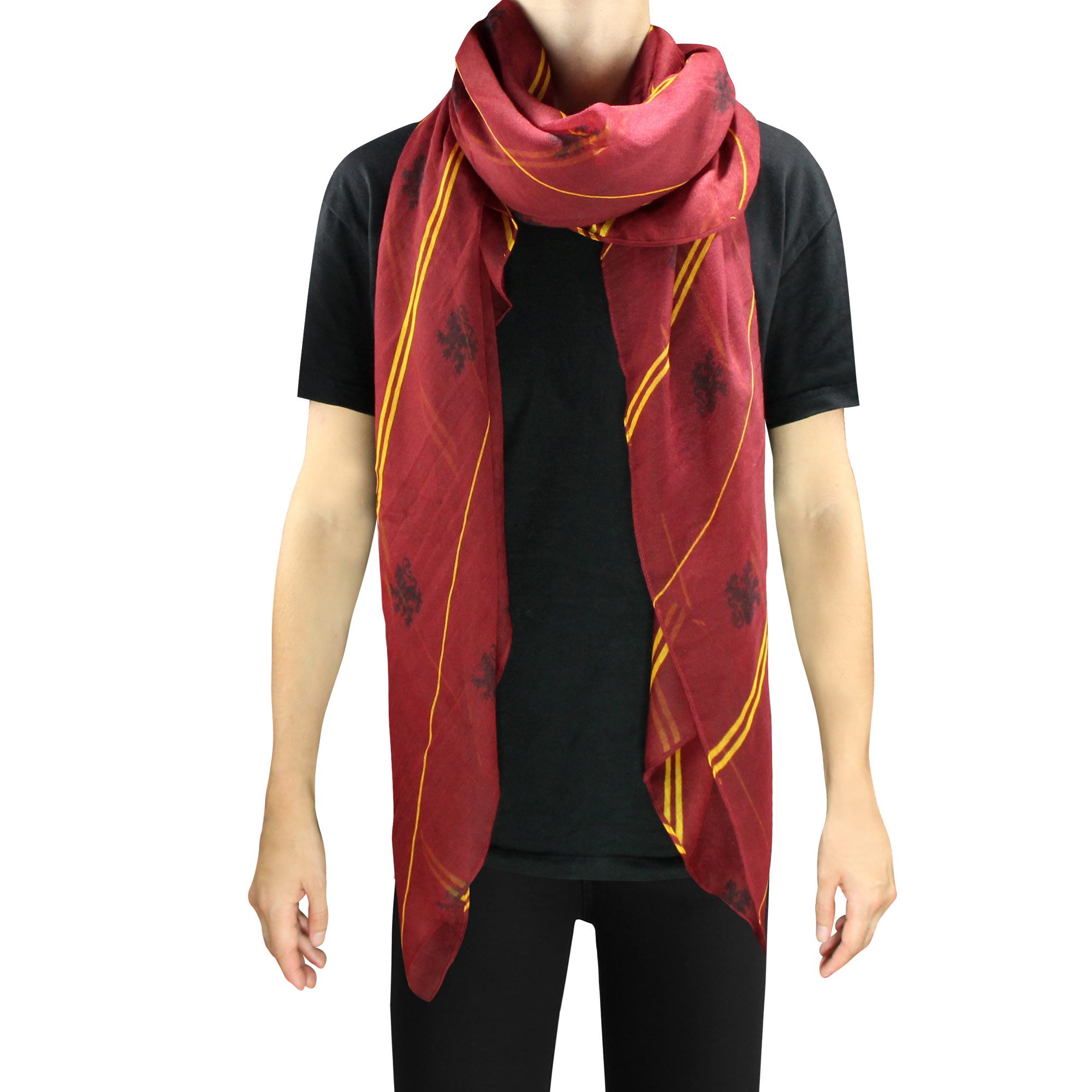 Cinereplicas Harry Potter - Leichtes Halstuch Gryffindor/Hufflepuff/Ravenclaw/Schwarz/Slytherin - Offizielle Lizenz