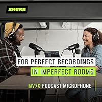 Vista 3 de Shure MV7X XLR - Micrófono dinámico de calidad profesional para podcasting y grabación vocal, tecnología de aislamiento de voz, construcción