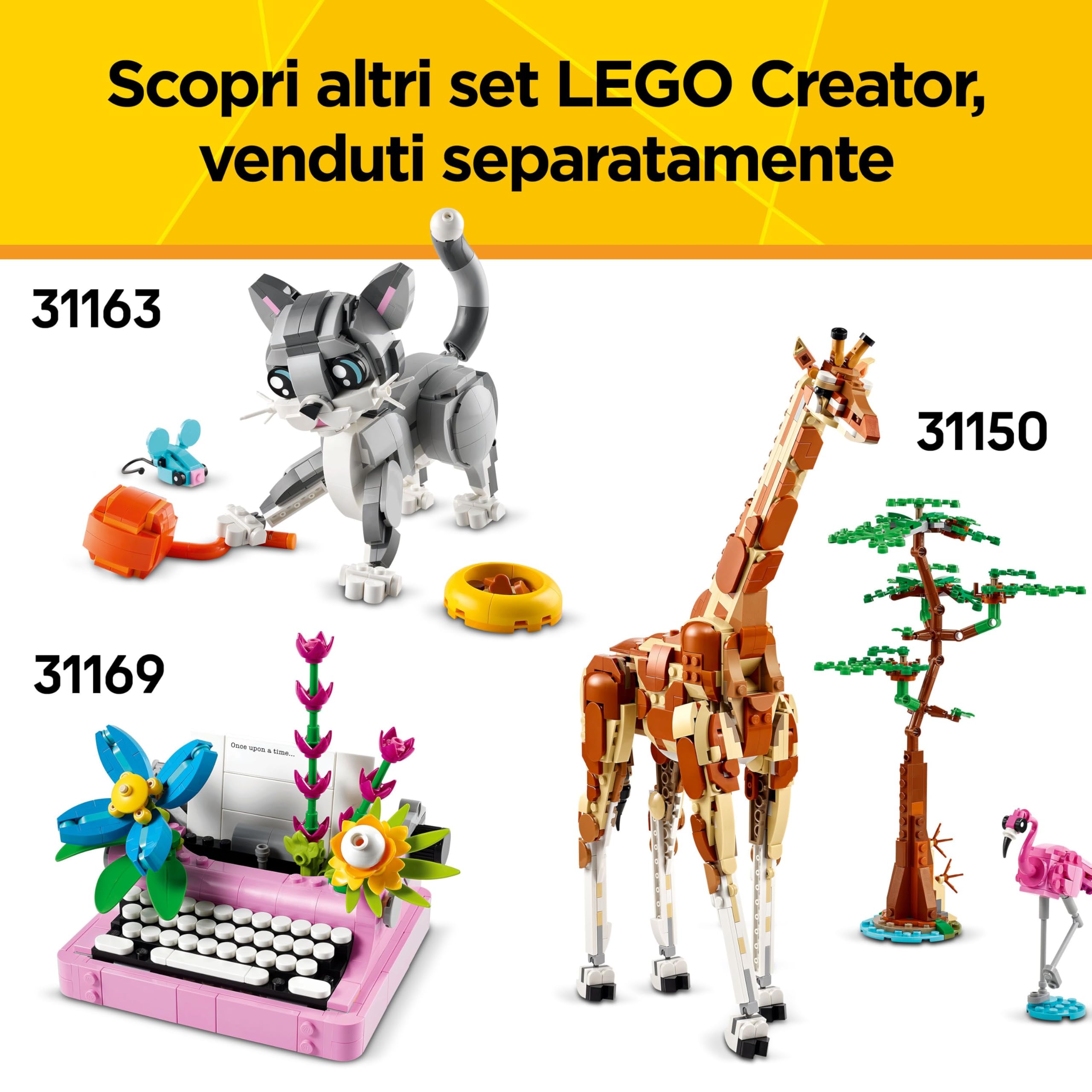 LEGO Creator 3 in 1 Animali Selvatici: Famiglia di Panda Giocattolo - Si Trasforma in Pinguino e Orca - Regalo di Compleanno Creativo per Bambine e Bambini da 8 Anni in su - 31165