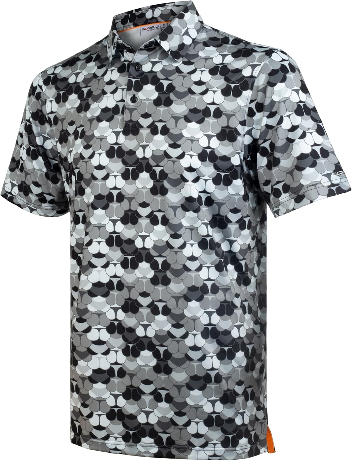 Men's Golf Shirts Short Sleeve Moisture Wicking Print Patterns Collared Performance Polo Golf Shirts for Men Dry Fit
