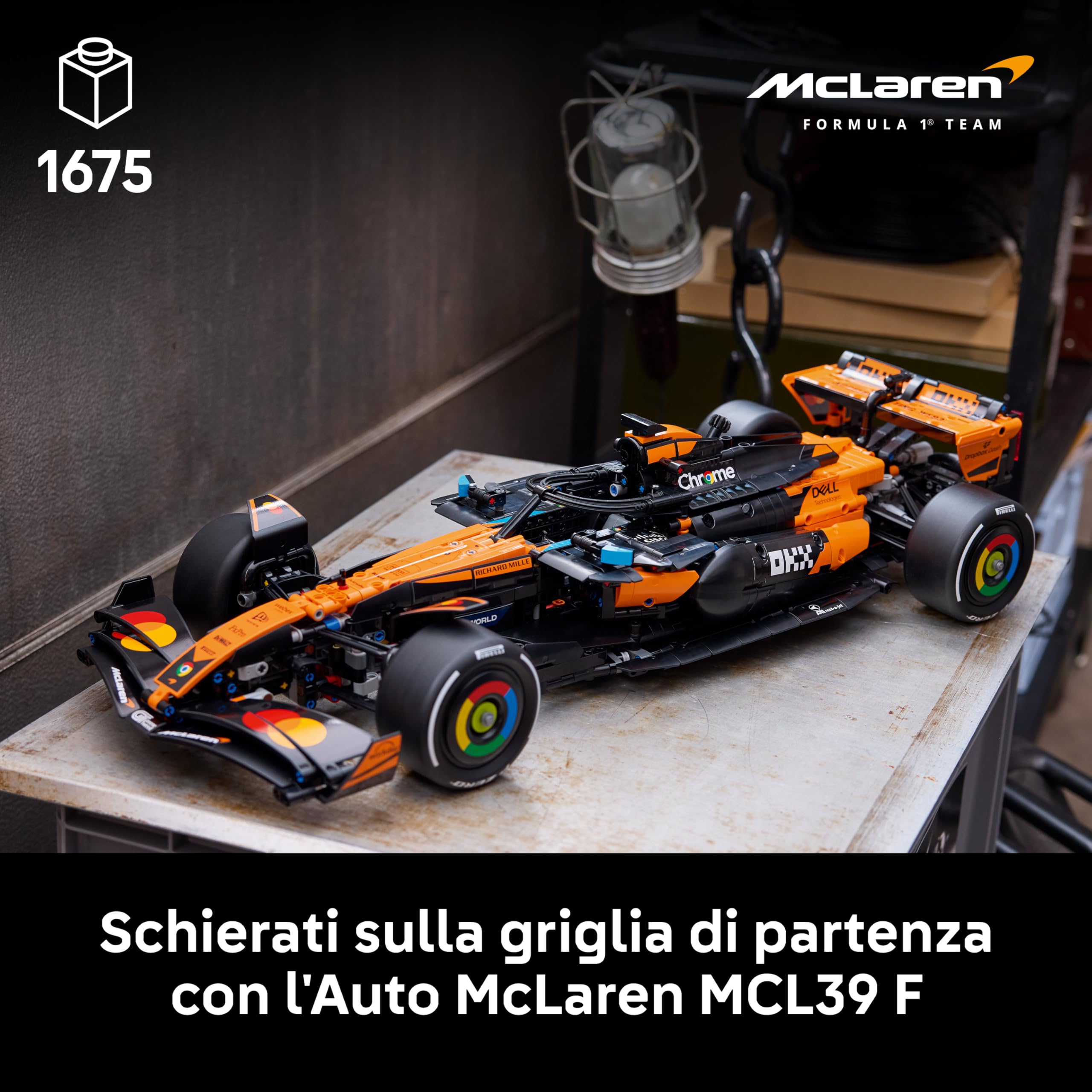 LEGO Technic Auto McLaren MCL39 F1 - Kit Modellismo per Adulti - Set da Collezione Macchina da Formula 1 con Motore V6, Differenziale e DRS - Idea Regalo per Appassionati di Corse e Motorsport - 42228