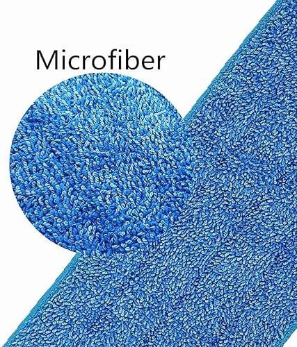 Miniatura 4 de Trapeador de microfibra reutilizable multisuperficie húmedoseco para limpieza de suelos con correas de velcro. Paquete de 2 lavables a máquina.