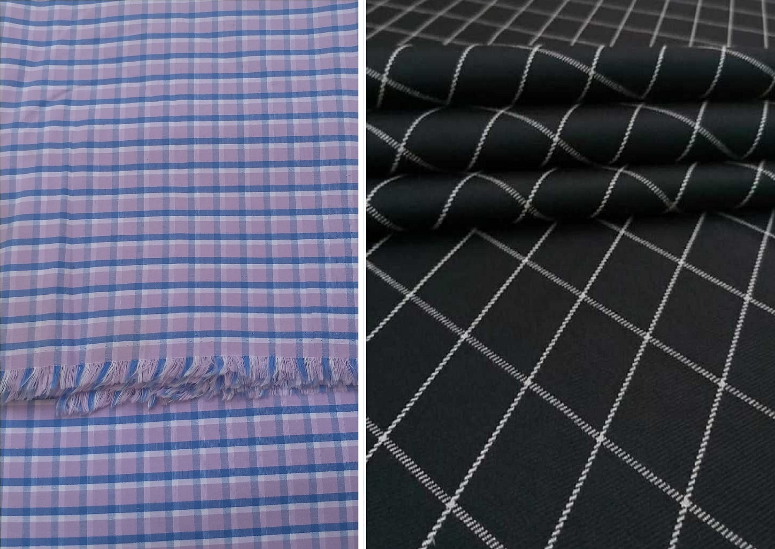 pri & su cottlinns Pri & Su CottLinn Combo fo Giza Cotton Checkered Shirt 600022 & Trouser 90027-picture-28