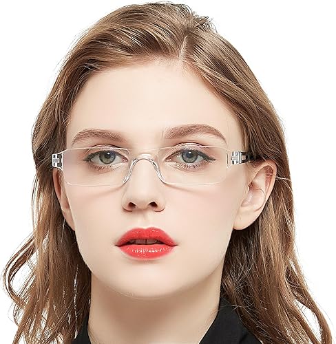 Vista 18 de 4 pares de anteojos de lectura con bloqueo de luz azul, anteojos de lectura para computadora para hombres, marco de anteojos rectangulares de moda