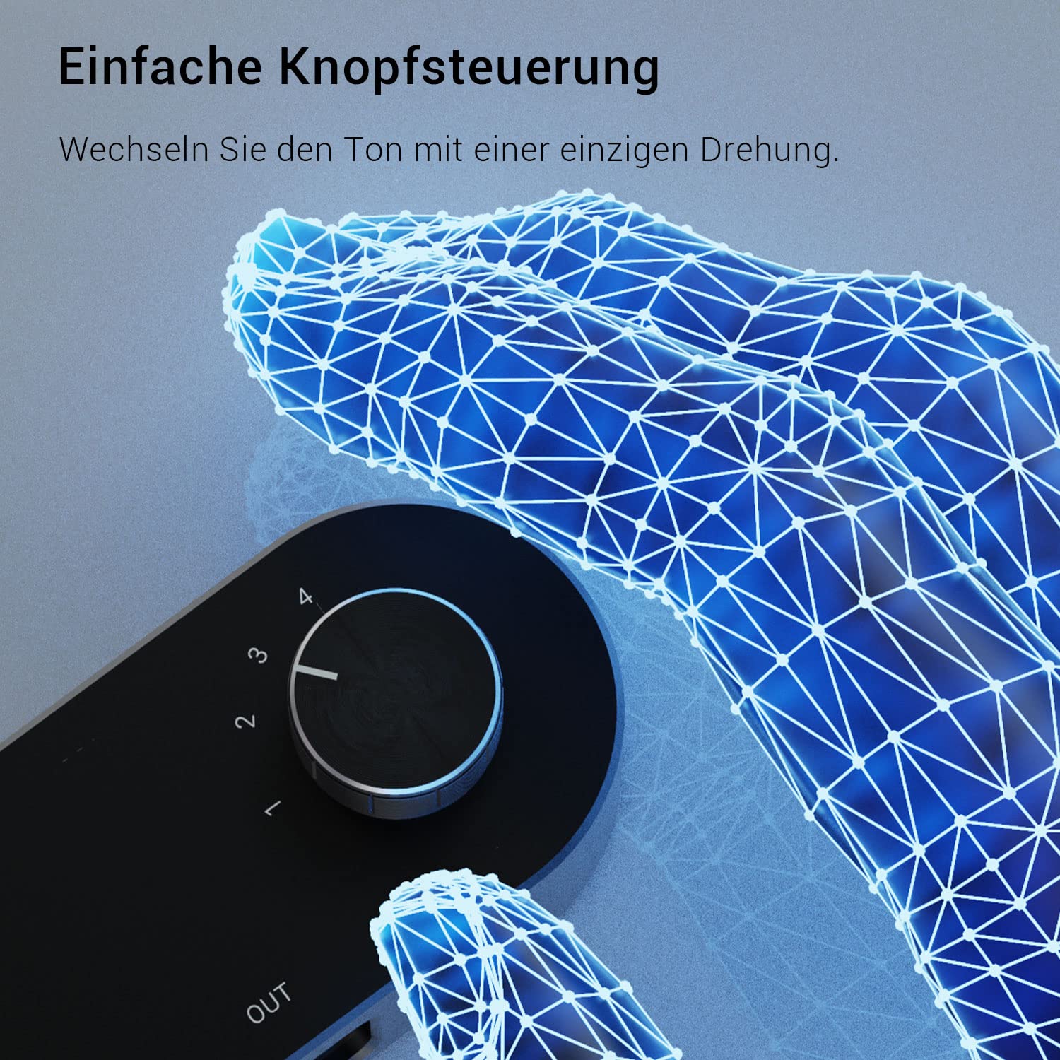 Cubilux 3,5 mm Audio Umschaltbox, bidirektional 4 Port, 1 zu 4 oder 4 zu 1, passiver 1/8 Zoll AUX Wahlschalter für Kopfhörer und Lautsprecher