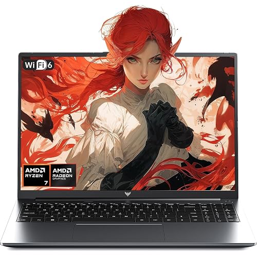 KAIGERR Gaming Laptop, Laptops with AMD Ryzen 7430U(Up to 4.3GHz), 16GB DDR4 512GB SSD Laptop Computer, 15.6inch Windοws 11 Laptop, 1920P FHD Display, WiFi 6, USB3.2, Type_C