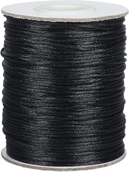 Tenn Well 1mm Satin Cord, 328 Feet Silky Nylon Rattail Cord for Macrame Bracelets, Braided Necklaces, Chinese Knotting, Jewelry Making, Arts and Crafts, Halloween Decor
