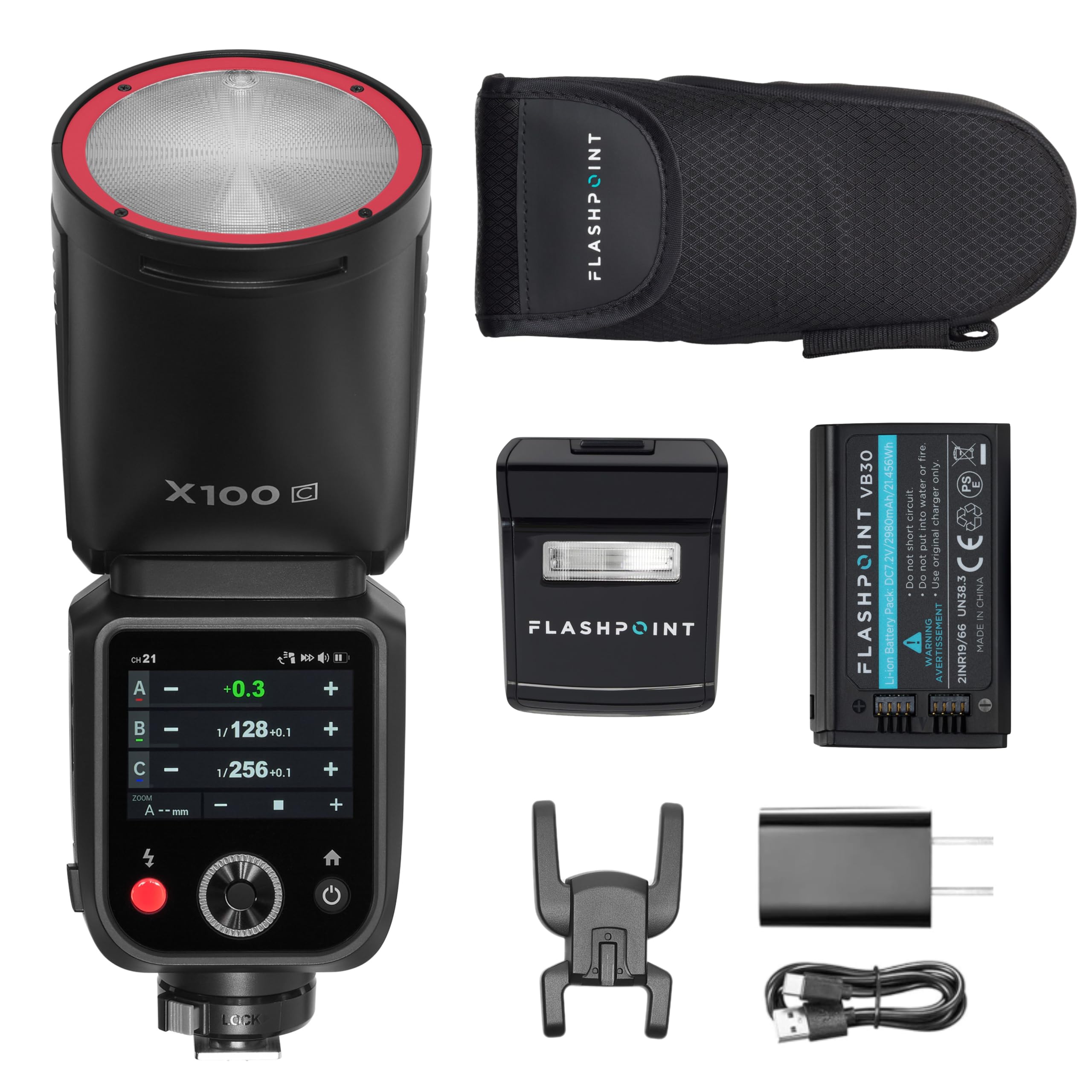 Flashpoint X100 TTL R2 On Camera Li-ion Round Head Flash for Canon