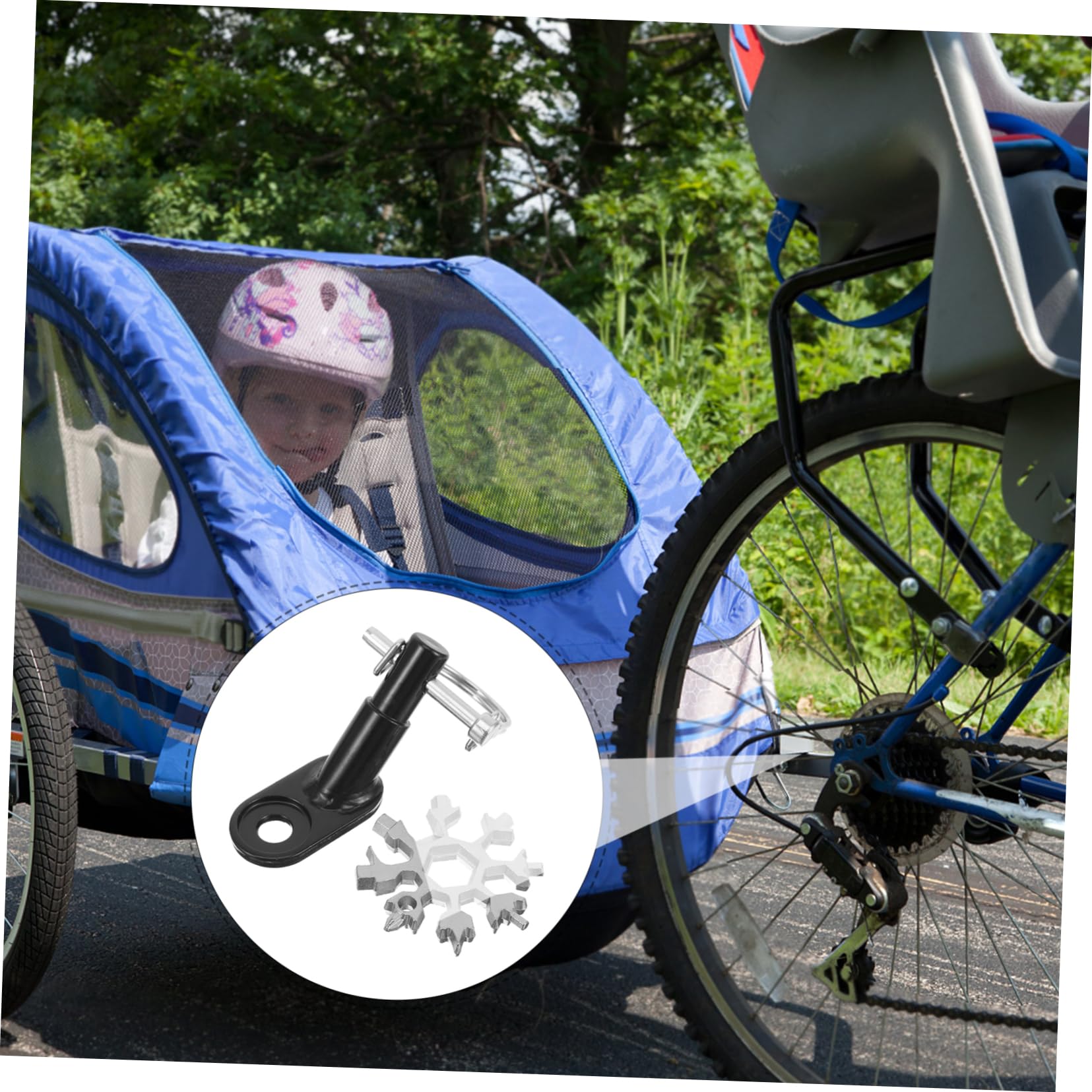 ifundom Zubehör für Fahrradanhänger Traktion Anhängerkupplung Anhänger für Fahrrad Anhang Kinderfahrradanhänger Befestigung für Fahrradanhänger Eisen Schwarz