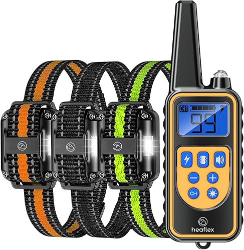 Miniatura 7 de Collar eléctrico de entrenamiento para perros con control remoto de 1640 pies, E-Shock, modos de entrenamiento seguros, collares impermeables IP67