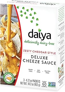 Daiya Zesty Cheddar Style Cheeze Sauce :: Plant-Based Nacho Cheese Sauce and Queso Dip :: Vegan, Dairy Free, Gluten Free, Soy Free, Rich Cheesy Flavor :: Box Contains 3 Packets (2 Servings Each)