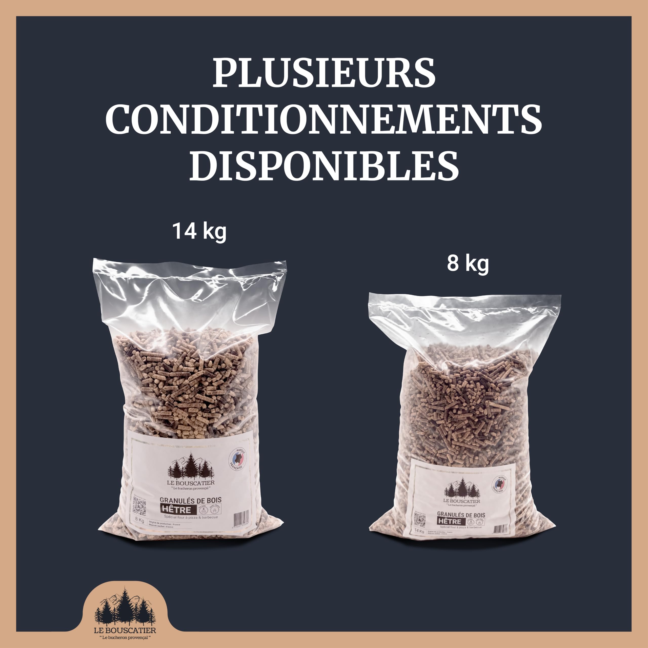 10L Granulés 100% Hêtre pour Barbecue & Four à Pizza, Pellets de Fumage Naturels, Haute Qualité, Arôme Bois Hêtre – Cuisson Grillades, Viande, Poisson & Pizza - Fabrication française