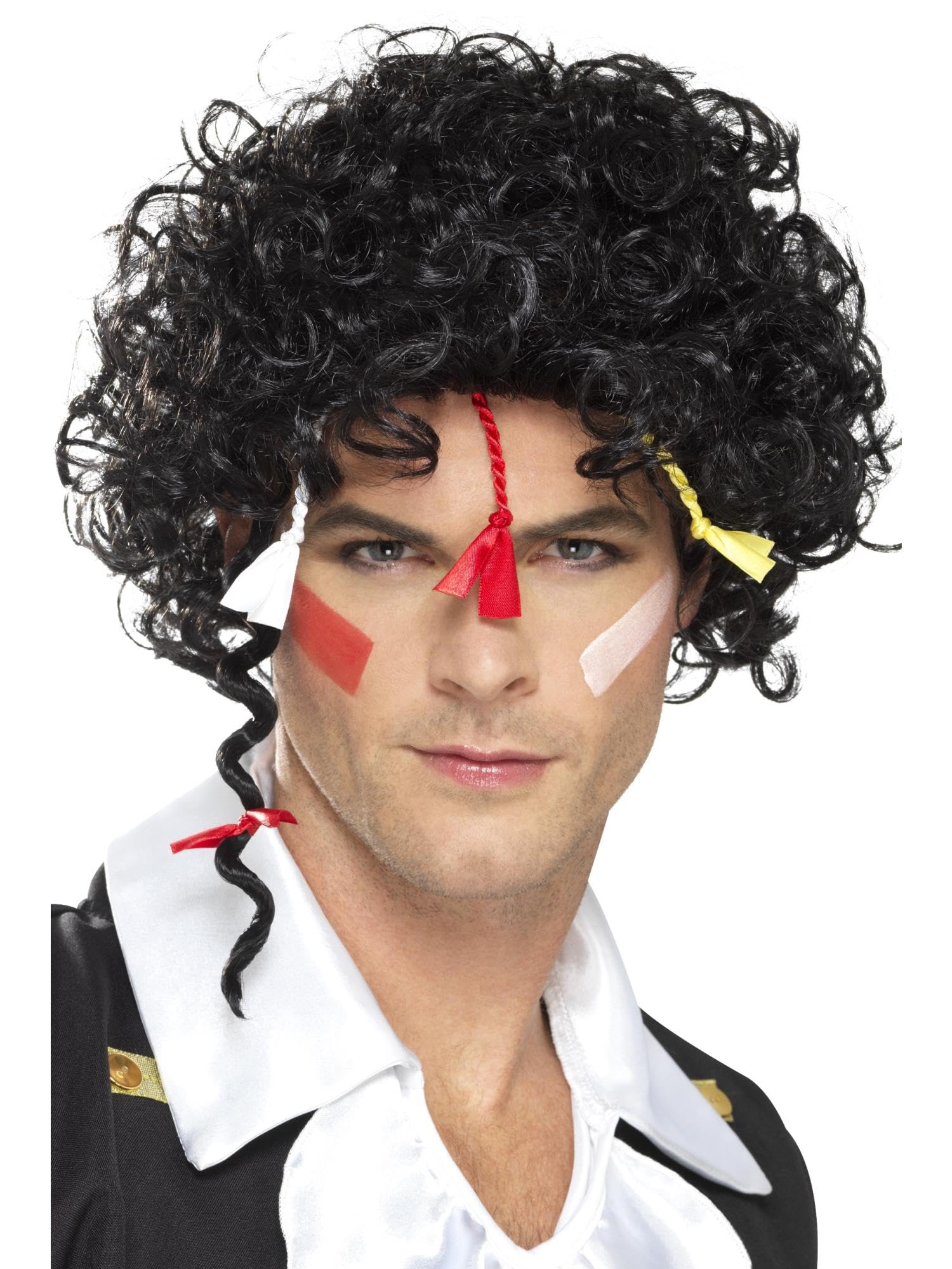 Smiffys 80s New Romantic Wig, Black , 1980's Fancy Dress, 1980s Dress Up Wigs Halloween