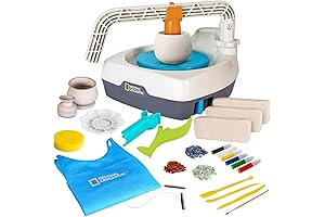 NATIONAL GEOGRAPHIC Deluxe Pottery Wheel Kit for Kids Ages 8-12