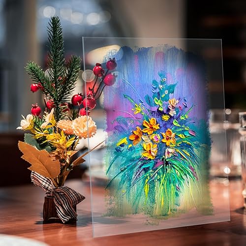 Miniatura 6 de Lyeasw Hojas acrílicas de plexiglás de 11 x 14 pulgadas para marco de fotos, reemplazo de vidrio, proyectos de manualidades, pantalla de bricolaje,