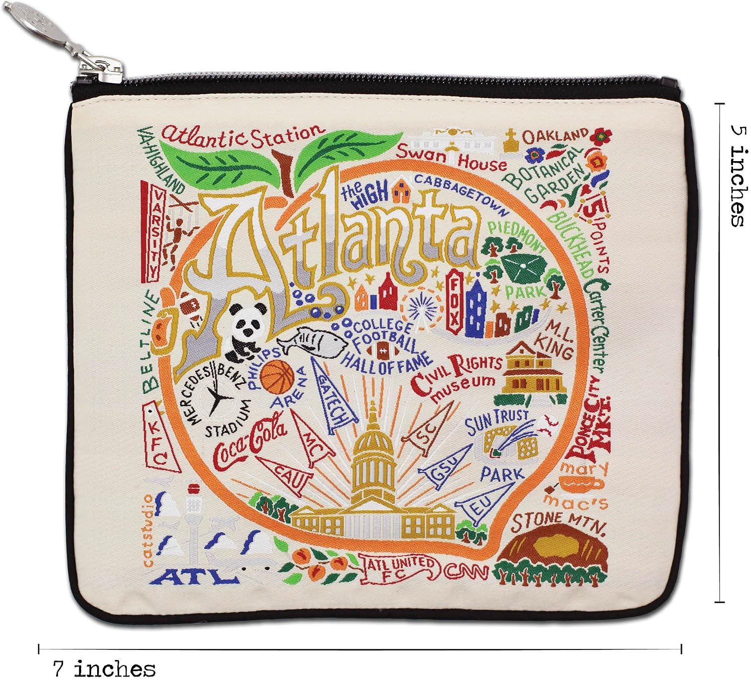 catstudio Atlanta Zipper Pouch Purse | Holds Your Phone, Coins, Pencils, Makeup, Dog Treats, & Tech Tools