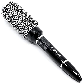 Kent KS30 Nylon Radial Salon Hair Brush With Heat Reflecting Core 33mm Diameter - For Styling, Straight Blow-Dry, and Easy Curling