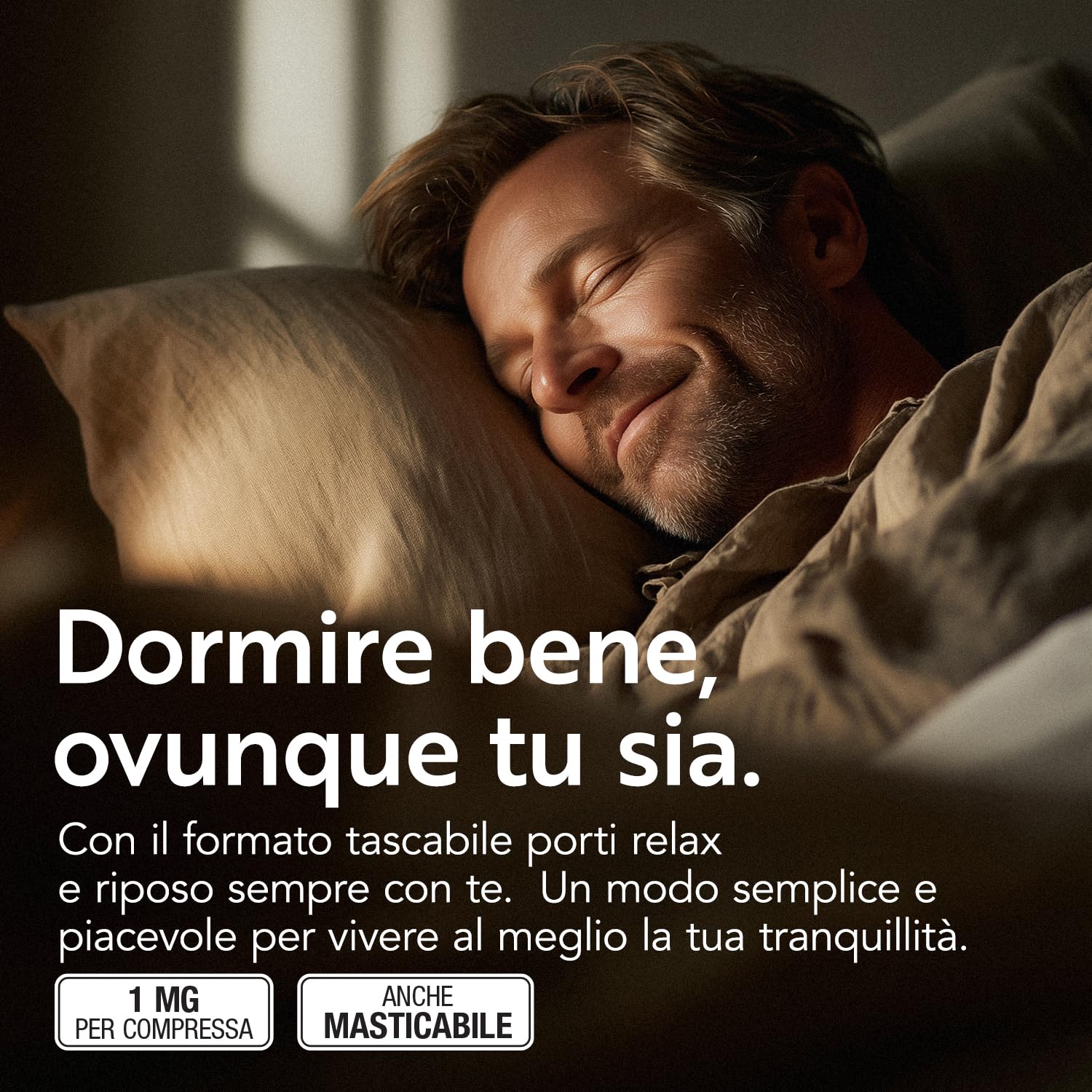 Melatonina Per Dormire Meglio – 1 mg per compressa – Caramelle melatonina forte e pura, senza zucchero – Allevia Jet Lag, Pastiglie per dormire come un Sonnifero Naturale Sonno zZZ – PiùLife