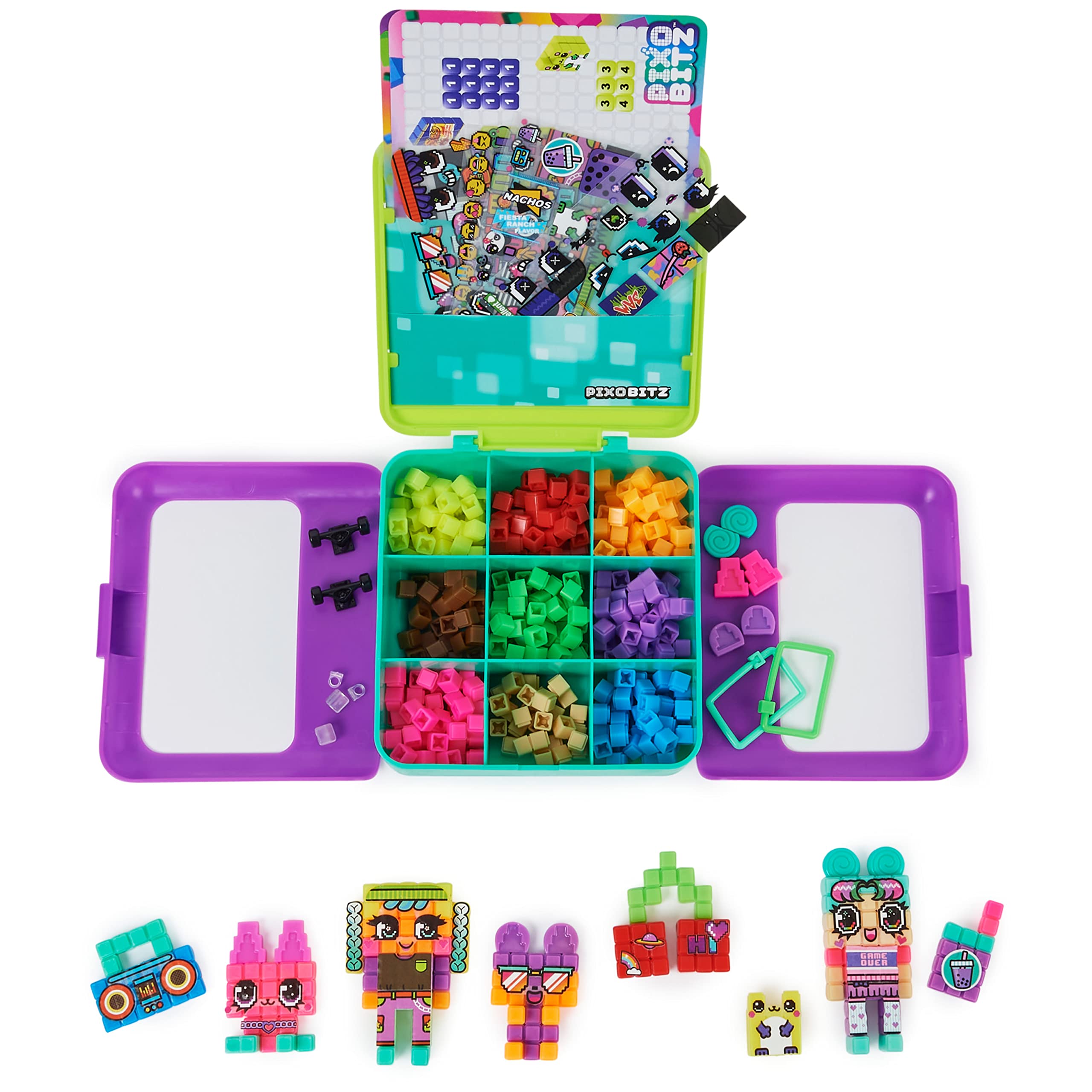 Paw Patrol Pixobitz Studio | Gioco Creativo per Bambini e Bambine | 500 bitz idroadesivi | Decorazioni e Accessori per creazioni in 3D | Giochi per Bambini dai 6 Anni in su