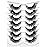 Pooplunch False Eyelashes Cat Eye Look Clear Band Wispy Volume Dramatic Long 8D Faux Mink Lashes Fake Eyelash Strips 7 Pairs Pack