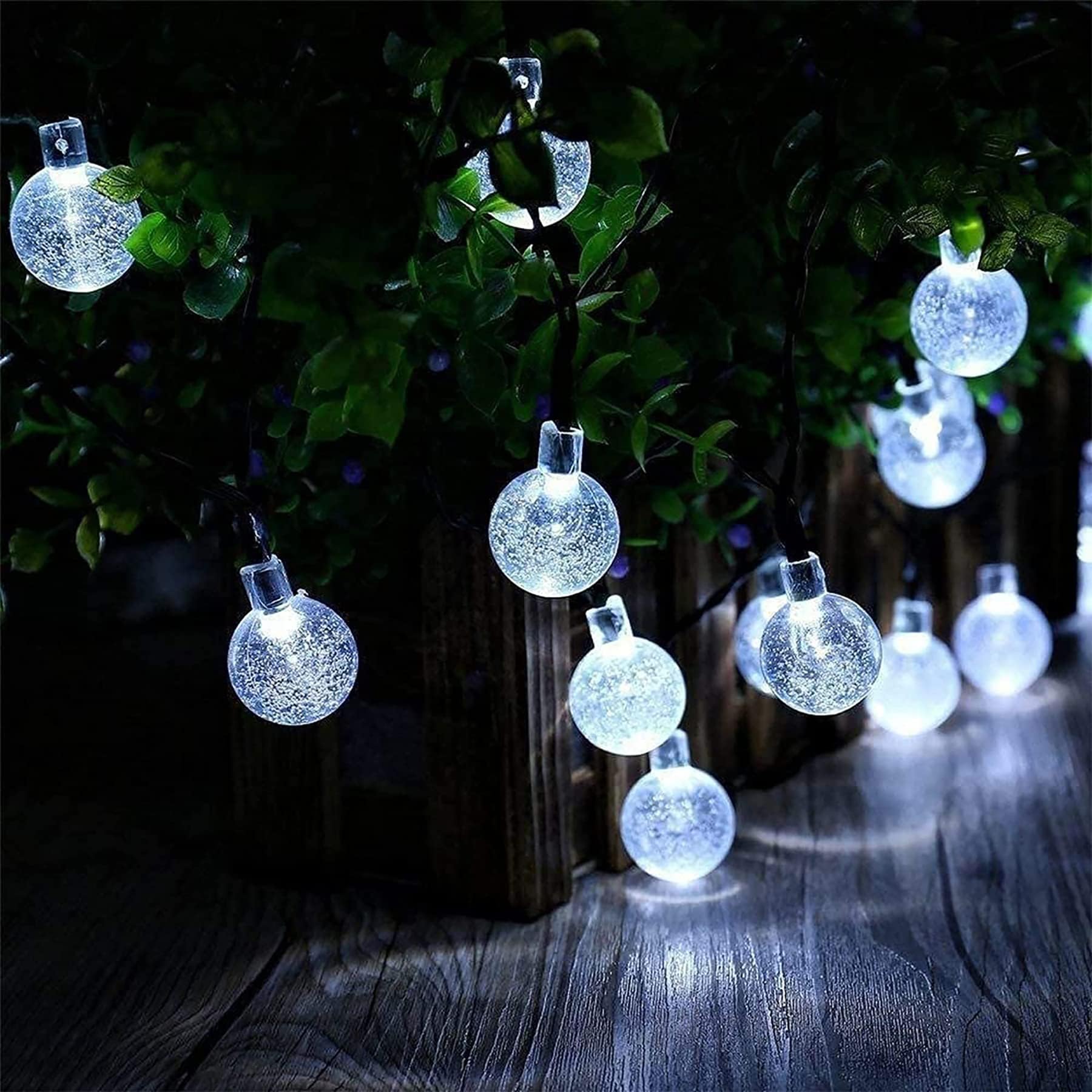 Bollengold 50 LED Solar String Lights Outdoor,5M Solar Powered Garden Lights with 8 Modes,IP65 Waterproof Crystal Ball Lights for Bedroom Gift,Patio - Image 2