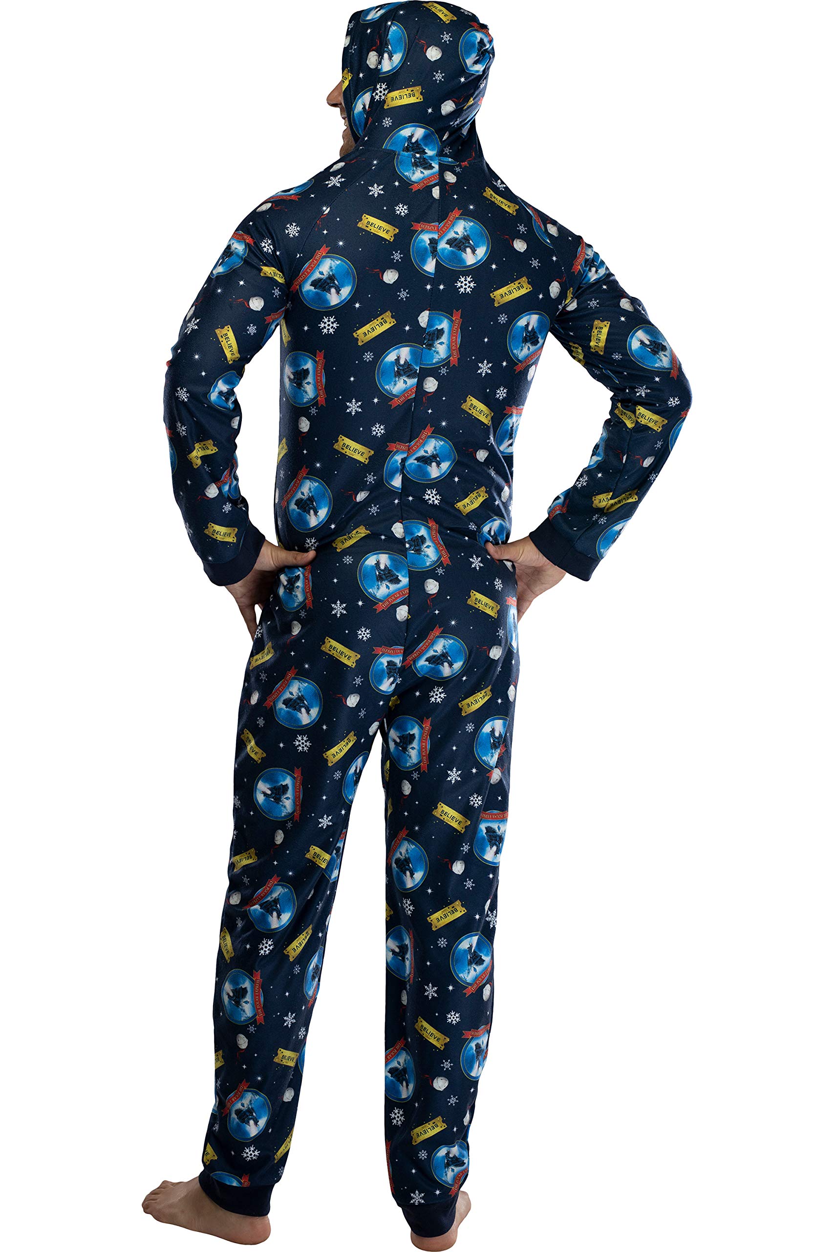 INTIMO Polar Express Adult Believe Jednoczęściowy strój do spania bez stóp dla mężczyzn i kobiet