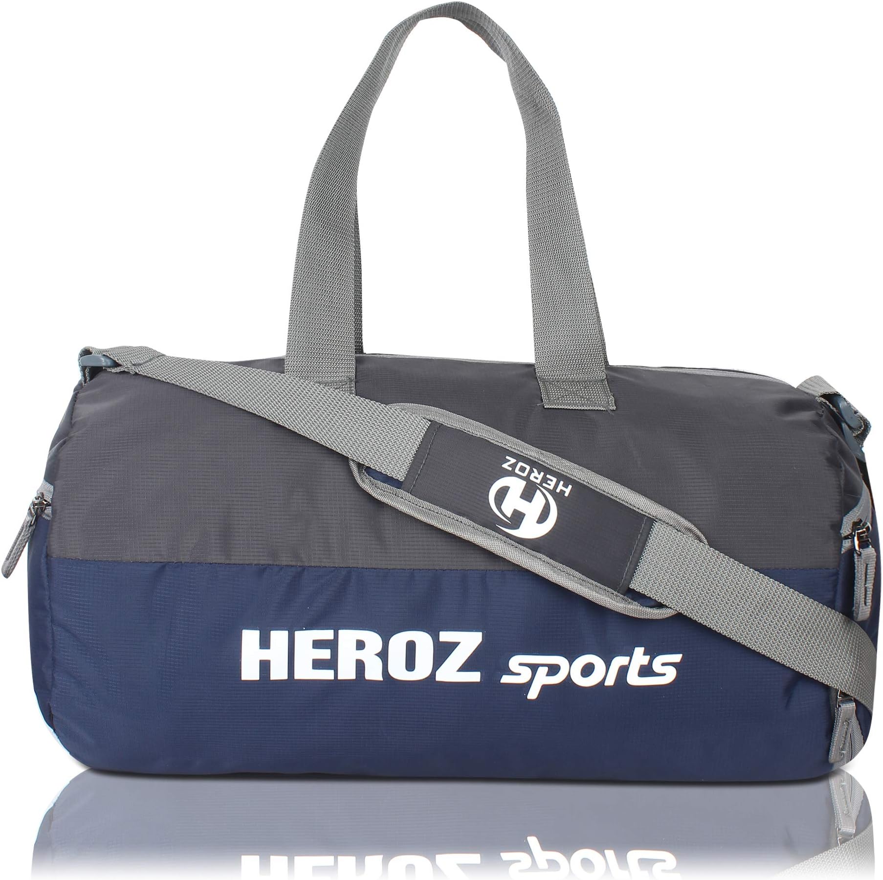 Polyester 9 Cms Duffle Bag(17_ Grey & N. Blue)