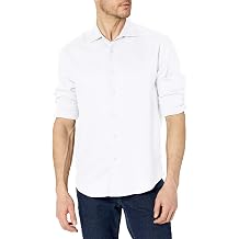 Cubavera Mens Mens TravelselectTM Linen-Blend Long Sleeve Button-Down Shirt, Classic Fit, Wrinkle Resistant