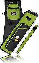 Sunya - Archery Quiver for Arrows. Portable, Includes Tab and Release Pockets and Nylon Belt. Suitable for Composite Bow and Recurve Bow White or Field