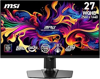 MSI MPG 271QR QD-OLED X50 – 27 Inch WQHD Gaming Screen – Quantum Dot OLED Panel 2560 x 1440, 500Hz/0