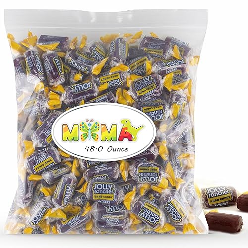 J0lly Ranchrs - Caramelo duro de uva 3 libras con sabor a fruta hecho con jugo real de Mima Memorial Day Mega Sale Candy Golosinas duras sin