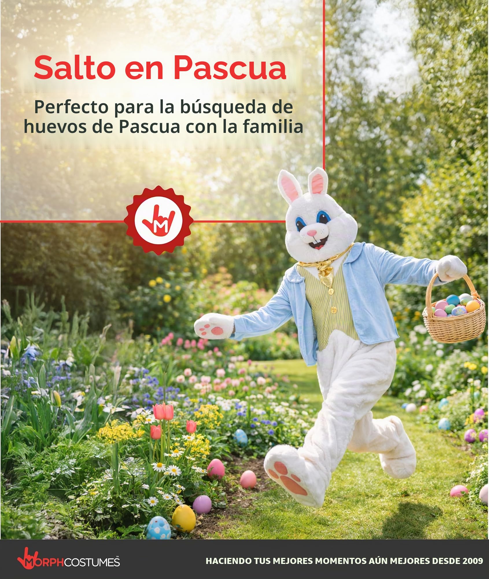 Morph Disfraz Conejo Adulto, Traje Conejo De Pascua, Disfraces Conejos, Easter Bunny Costume, Disfraz Carnaval Adulto Hombre Mujer