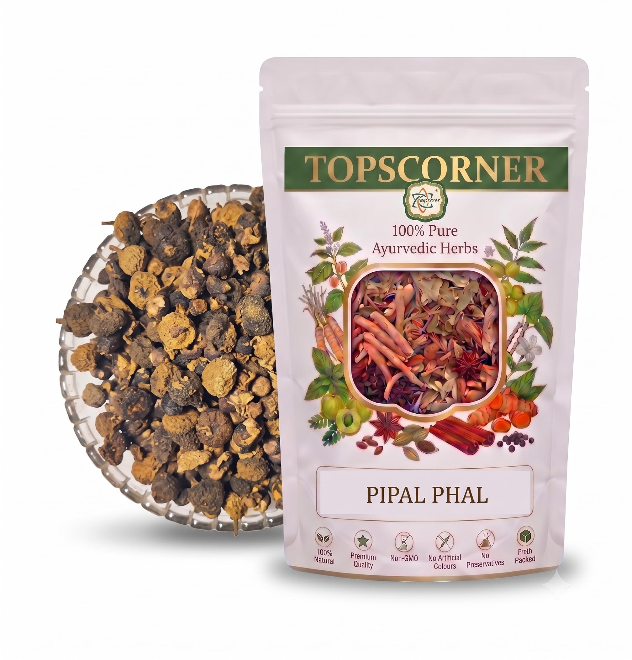 Topscorner Pipal Phal - Peepal Fal - Pipal Fruit - Ficus religiosa, 100 Grams Pack-image-49